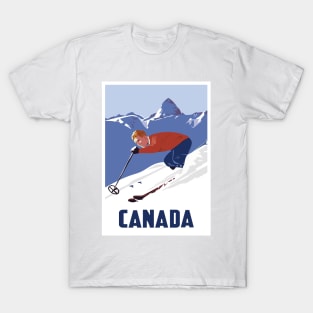 Canada Ski Vintage Travel Poster T-Shirt